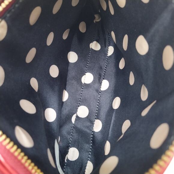 Kate Spade New York Red Patent Leather Zipper Closure Crossbody Bag - Picture 13 of 16